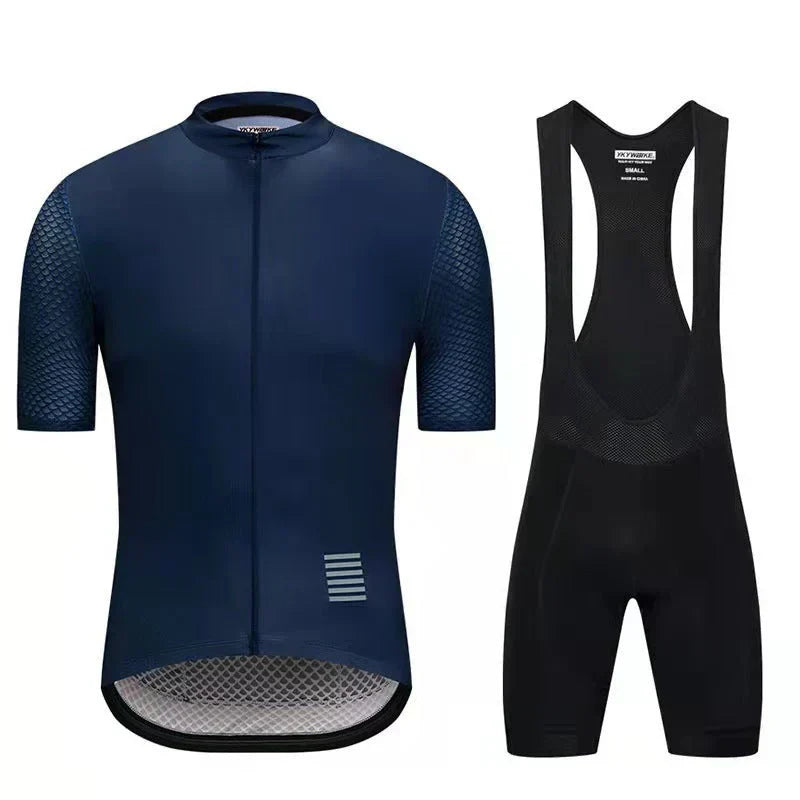 cycling clothing set with short sleeves