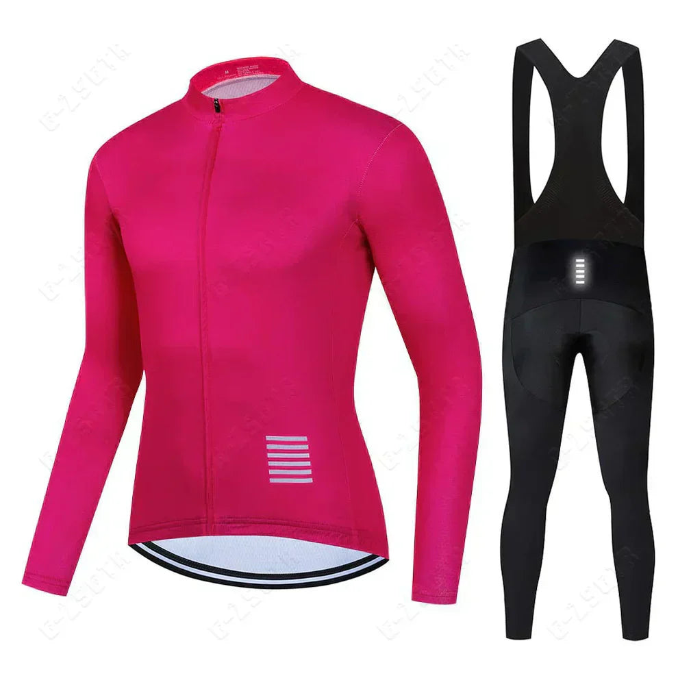Professional cycling clothing with long sleeves