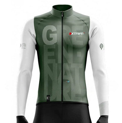 XTRIAT Men's Winter Cycling Shirt | Fleece-lined, warm and cold-resistant