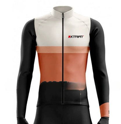 XTRIAT Men's Winter Cycling Shirt | Fleece-lined, warm and cold-resistant