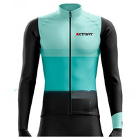 aqua blue/black sleeves