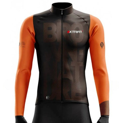 XTRIAT Men's Winter Cycling Shirt | Fleece-lined, warm and cold-resistant