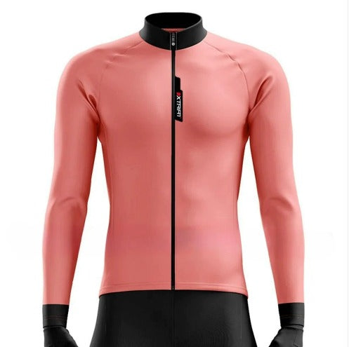 XTRIAT Men's Winter Cycling Shirt | Fleece-lined, warm and cold-resistant