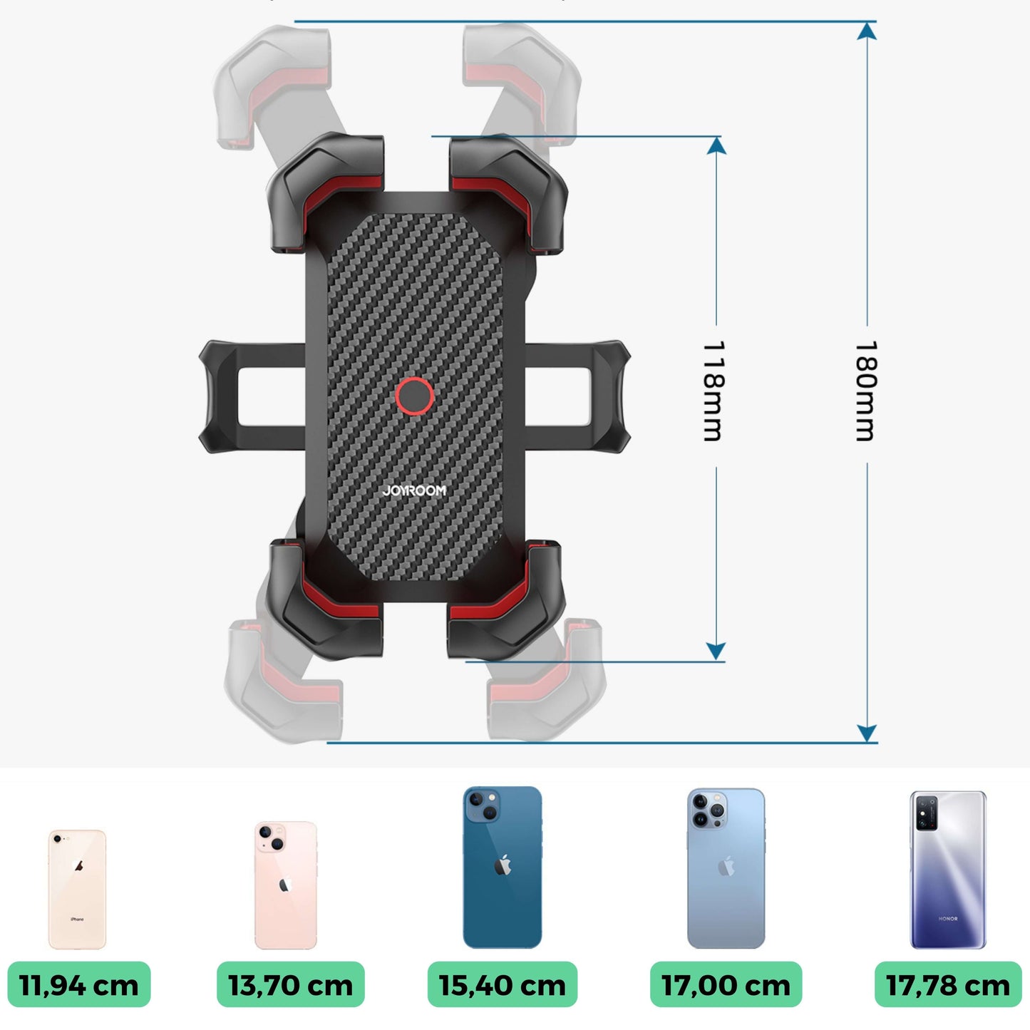 360° SmartBike phone holder | Compatible with all smartphones