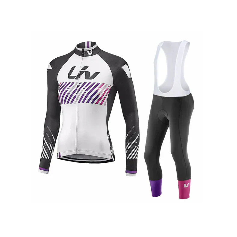 LIV V2 | PRO winter cycling clothing set for women with bib shorts