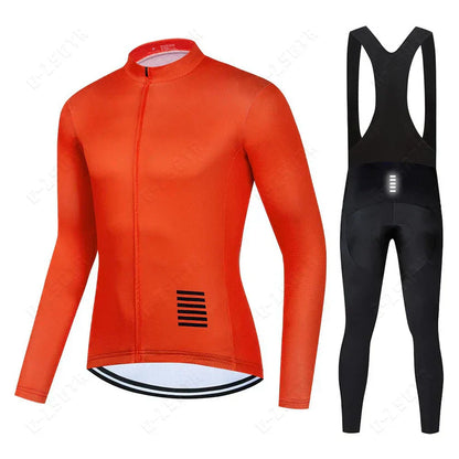 Cycling clothing set with long sleeves – fleece-lined version