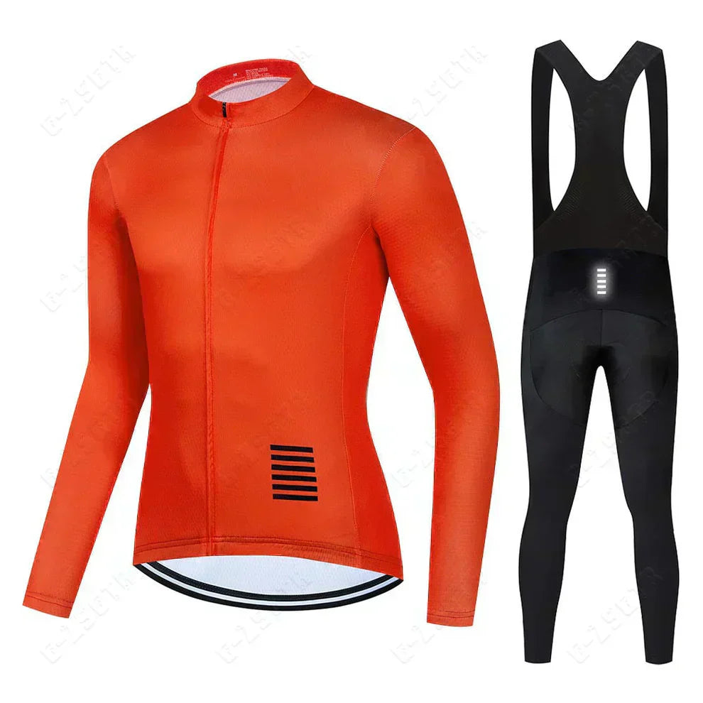 Professional cycling clothing with long sleeves