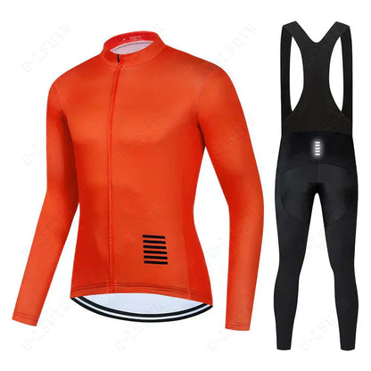Professional cycling clothing with long sleeves