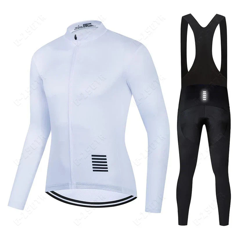 Cycling clothing set with long sleeves – fleece-lined version