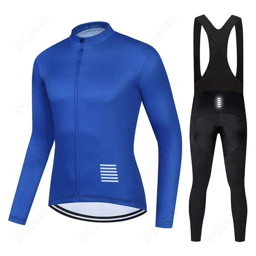 Cycling clothing set with long sleeves – fleece-lined version