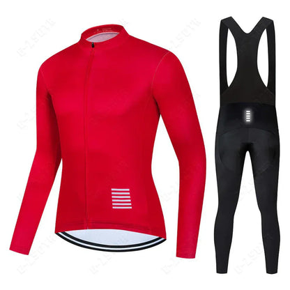 Professional cycling clothing with long sleeves