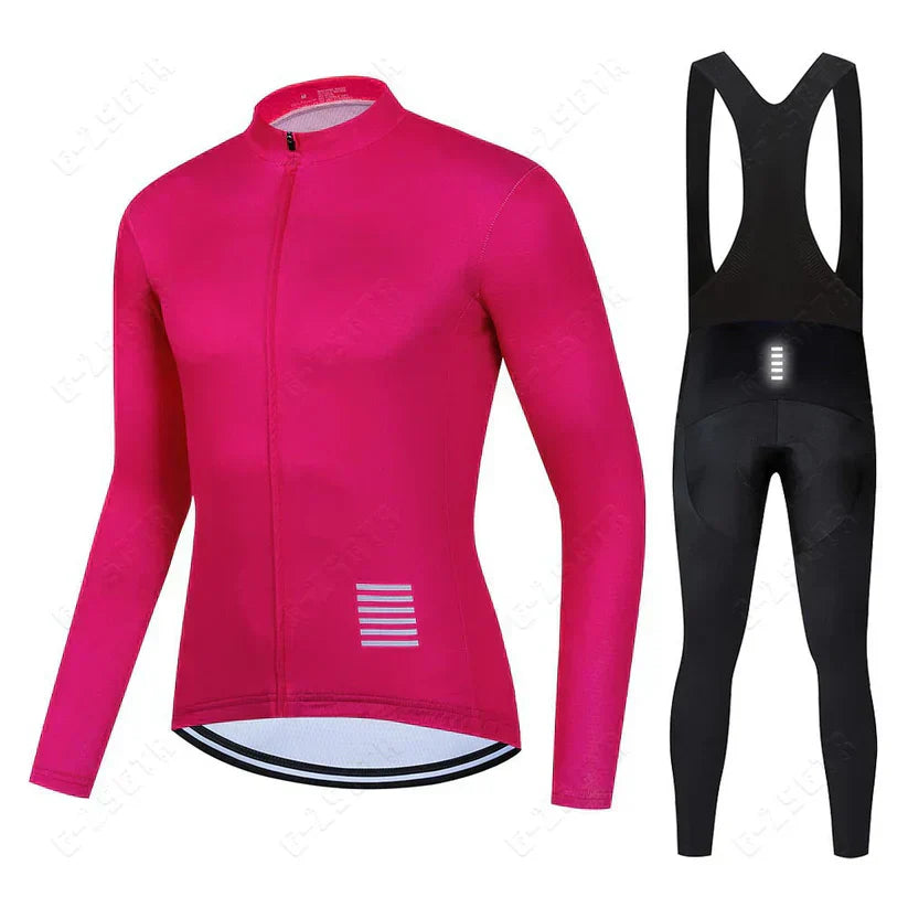 Long-sleeve cycling clothing set
