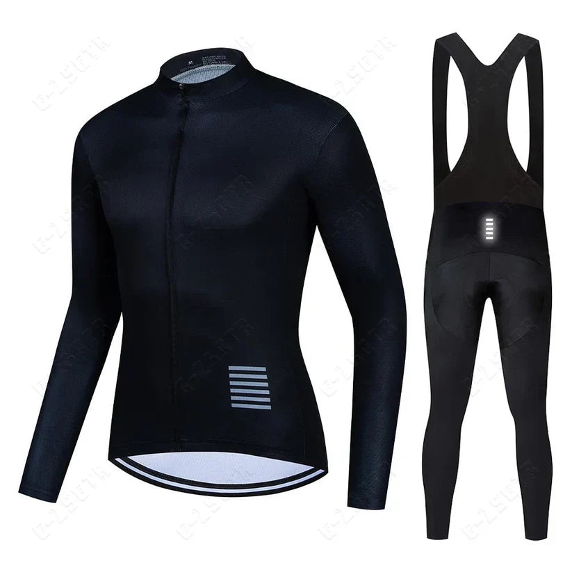 Long-sleeve cycling clothing set