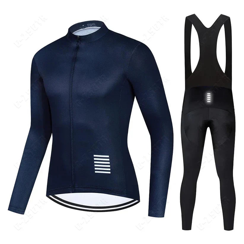 Long-sleeve cycling clothing set
