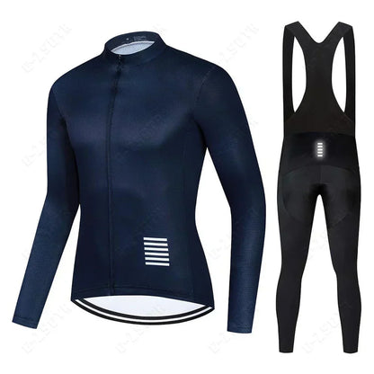 Professional cycling clothing with long sleeves