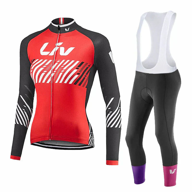LIV V2 | PRO winter cycling clothing set for women with bib shorts