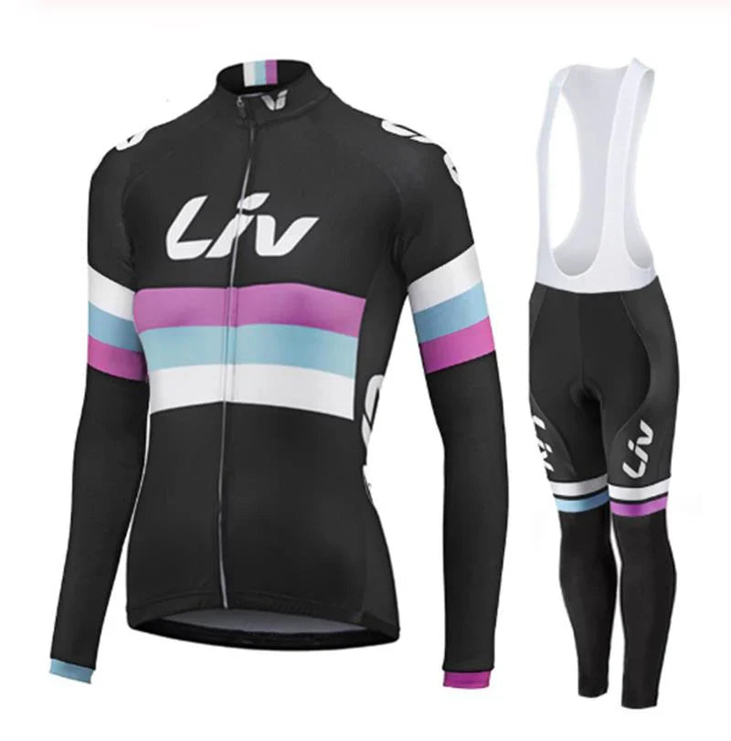 LIV V2 | PRO winter cycling clothing set for women with bib shorts