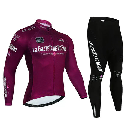 Giro d’Italia | Professional cycling jersey with long sleeves – fleece-lined version