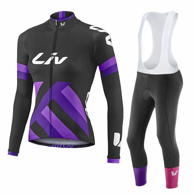 LIV V2 | PRO winter cycling clothing set for women with bib shorts
