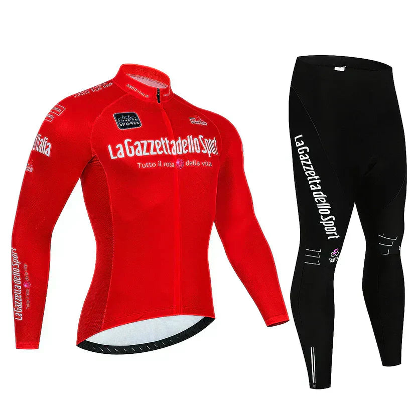 Giro d’Italia | Professional cycling jersey with long sleeves – fleece-lined version
